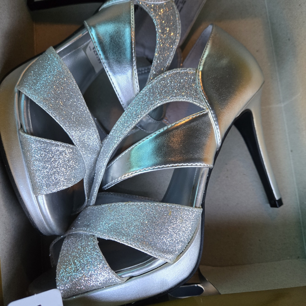 Elegant Silver High Heels